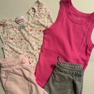2 Girls sets Tank tops and short. Gently worn 5/6